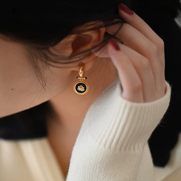 Vintage geïnspireerde Rose Drop oorbellen
