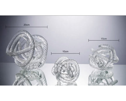 Klein geknoopt glassculptuur (S) Diameter 10cm