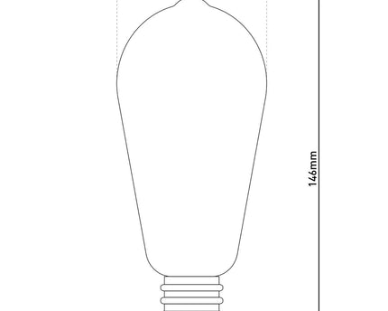 LED-lampen van 4 set E27 versie 4 watt, gemaakt van metaal en glas, warm wit