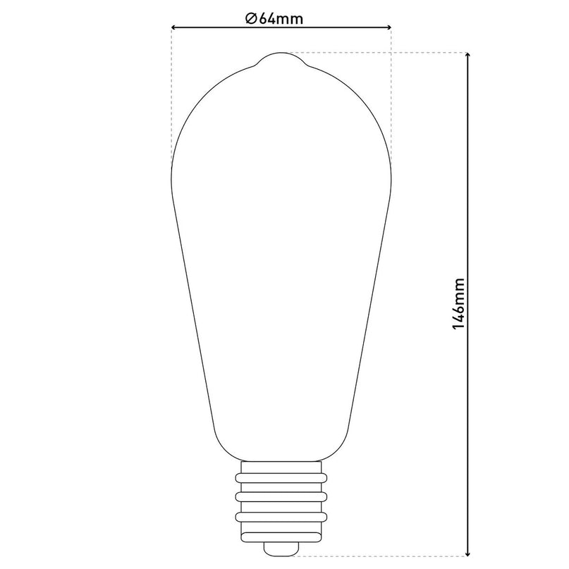 LED-lampen van 4 set E27 versie 4 watt, gemaakt van metaal en glas, warm wit