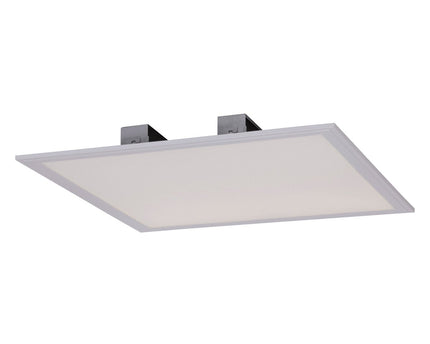 LED -assemblagepaneel "Sorriso", montagelamp gemaakt van metaal en plastic in wit met stevig ingebouwde LED's, 45x45 cm voor interieurs