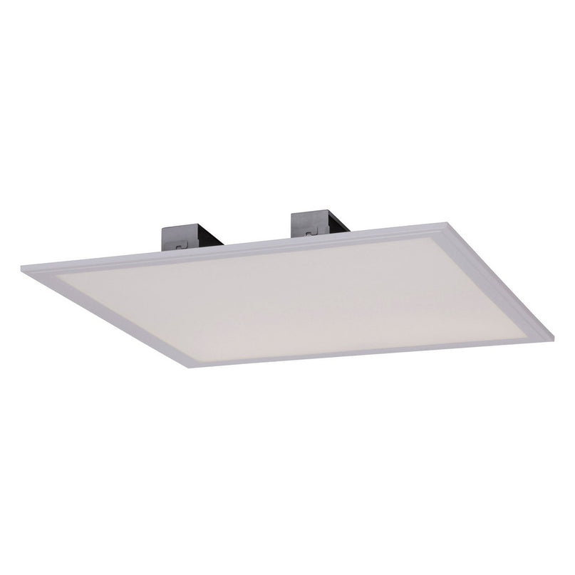 LED -assemblagepaneel "Sorriso", montagelamp gemaakt van metaal en plastic in wit met stevig ingebouwde LED's, 45x45 cm voor interieurs