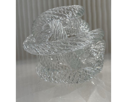 Middelgrote geknoopte glazen sculptuur (M) Diameter: 15 cm