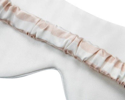 100% zijde ontspanningsslaapmasker-19 mm-bandjes op schaakbordpatronen-oversize