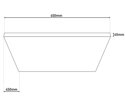 LED -paneel plafondlamp "Carente" zijlengte 45 cm, frameless, vele functies, gemaakt van metaal en plastic, witte, geïntegreerde LED's