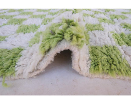 Berber geruit wollen vloerkleed 153 x 244 cm