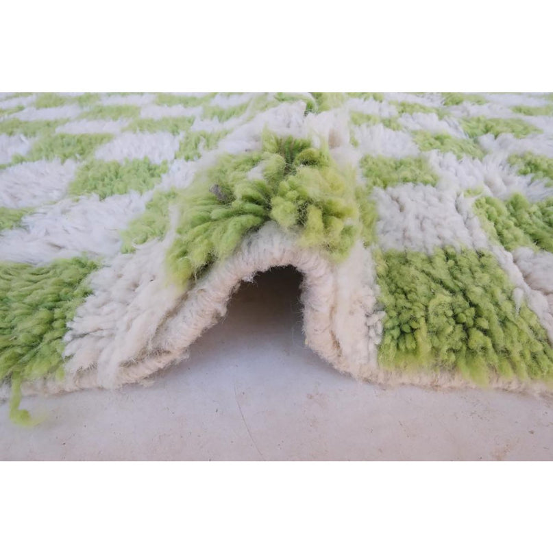 Berber geruit wollen vloerkleed 153 x 244 cm