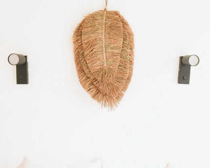 Tropisch Wanddecor 50 cm Bladvormig Handgeweven van Raffia TIPIN