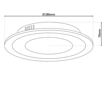 LED plafondlamp "Chur" met kristaleffect