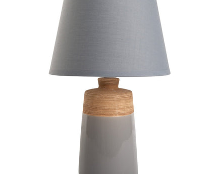 Keramische tafellamp "Talia", tafellamp gemaakt van keramiek, beige/grijs, met E14 -aansluiting, voor eetkamer, woonkamer, gang of kantoor, 31 cm hoog