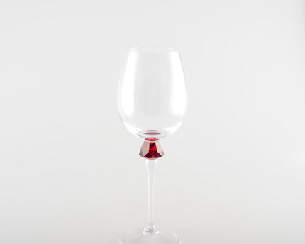 Wijnglazen met diamantvoet 4 kleuren - veel van 4