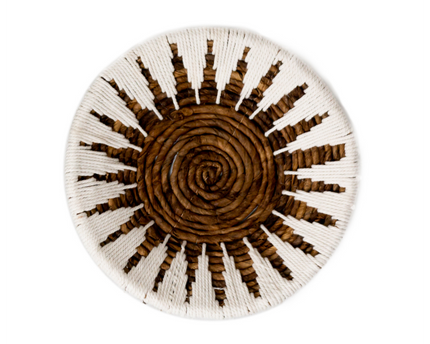 Wanddecoratie | Wandmand | Decoratieve schaal MADALA gemaakt van bananenvezel (2 maten)