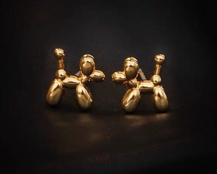 Schattige ballonhond kleine oorstekers-goud en zilver