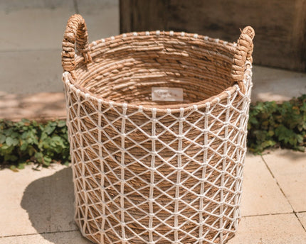 Boho wasmand KERSO | Plantenmand | Opbergmand van bananenvezel (3 maten)