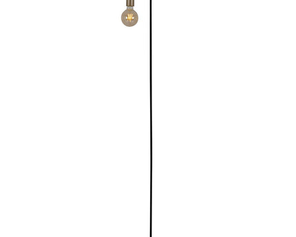 Staande lamp "Modo" gemaakt van metaal in zwarte, versies in goud, E27 -aansluiting, tafellamp voor woonkamer, eetkamer, keuken, gang, gang of kantoor, 150 High