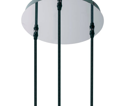 3-be hanger licht "stijl", retro klassieke hanglamp gemaakt van chroom-glanzend metaal met E27-frames, paraplu Ø16 cm, totaal Ø30 cm, ideaal voor eetkamer, woonkamer en keuken.