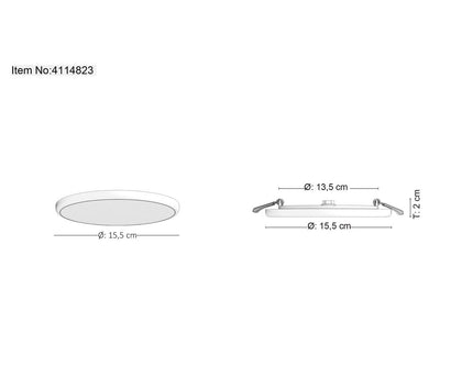 LED inbouwlamp "Sula" IP66 d: 15,5cm dimbaar