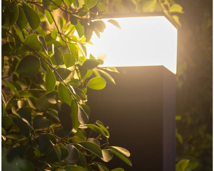 LED Buiten rokken "Vigo" gemaakt van metaal en plastic in antraciet, met geïntegreerde LED, padlicht