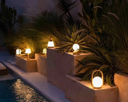 River Black draadloze houten lamp – Oplaadbaar en dimbaar