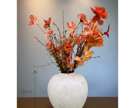 Zijden Bloemen met American porcelain ginger jar by mid-20th century Big H*28W*25