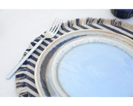 Blue Porselein Dessert Plate 21.5x21.5x1.4cm