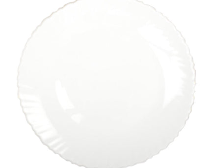 Witte platte plaat gouden rand