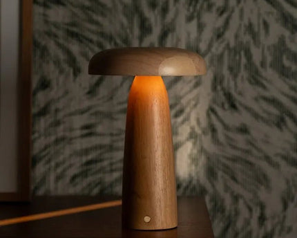 Lennart Houten Tafellamp – Oplaadbare, dimbare en draadloze verlichting