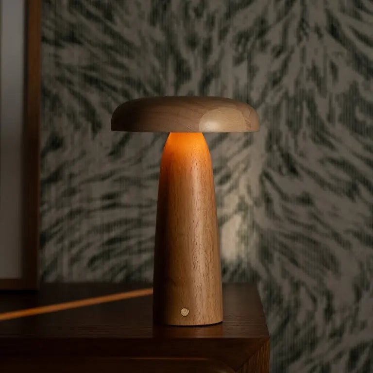 Lennart Houten Tafellamp – Oplaadbare, dimbare en draadloze verlichting