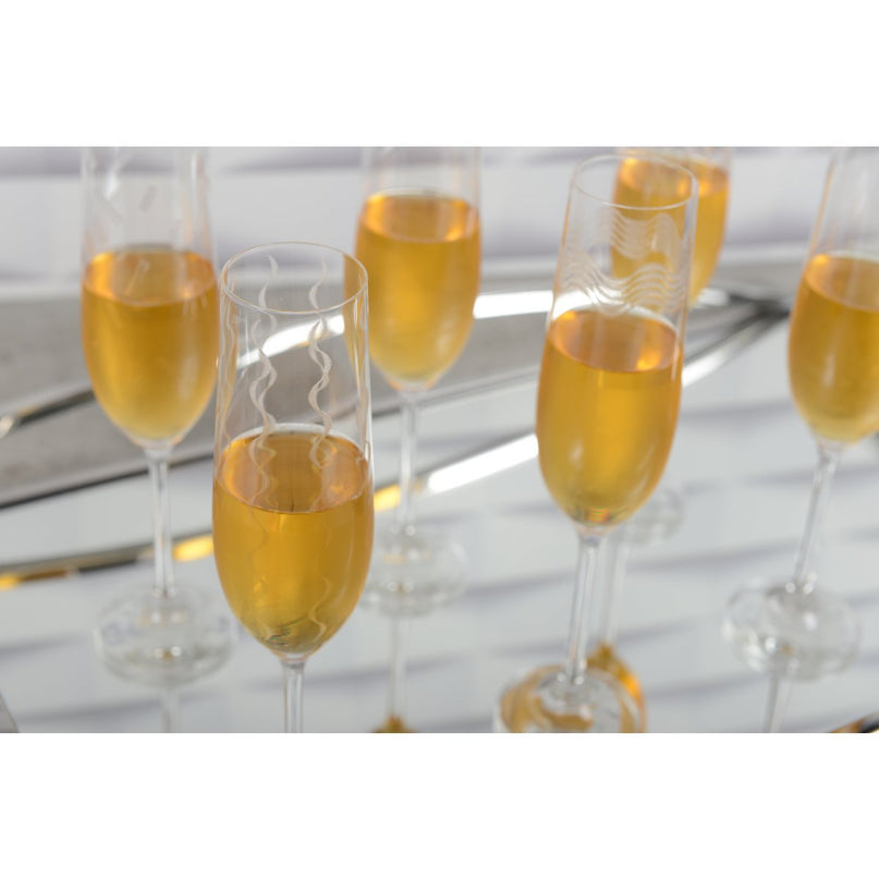 Set van 6 tempo champagne fluiten