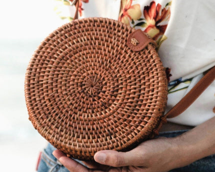 Crossbodytas | Bali Tas SENJA (bruin) Gemaakt van Rattan