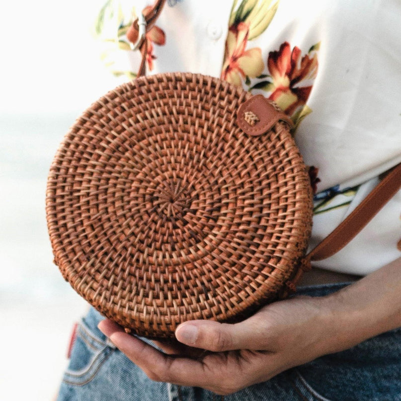 Crossbodytas | Bali Tas SENJA (bruin) Gemaakt van Rattan