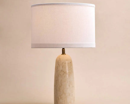 Charlotte Marmeren Lamp met Katoenen Kap – Elegante verlichting voor uw huis