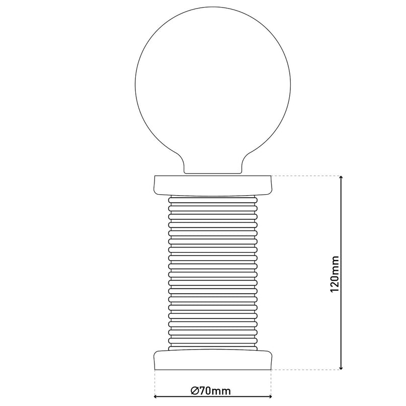 Tafellamp Max. 12 cm hoog, decoratieve tafellamp gemaakt van metaal en plastic en textielmateriaal in oranje-wit, E27-versie, tafellamp voor eetkamer, keuken, kinderkamer, gang