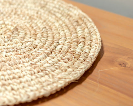Placemat Tafelmat Rond Van Raffia (Set van 2, 4 of 6) URUP