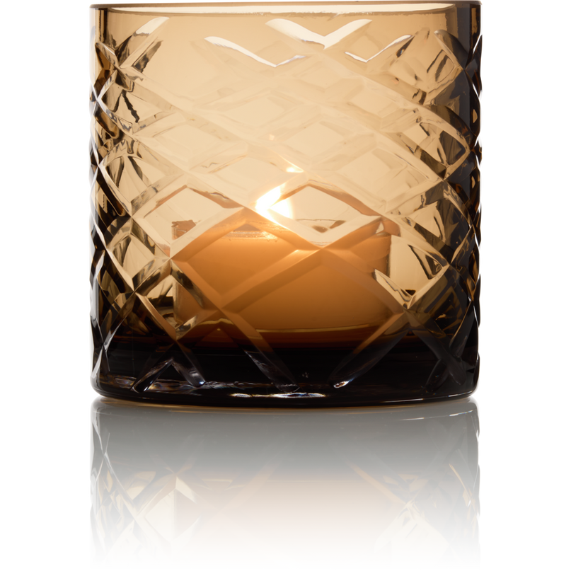 Hurricane Kristallen Lamp Windlicht Klein Bruin(cc2101-80crystal-choc-small)