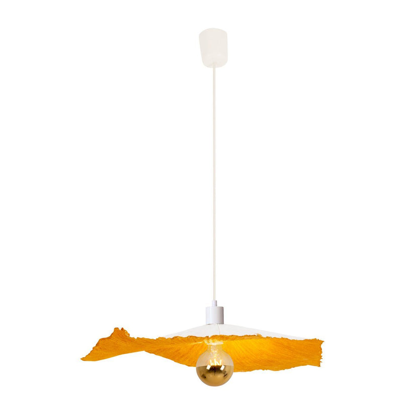 Papieren hanglamp "gek papier" Ø 56 cm gemaakt van gecoat papier in wit, E27 -versie, verlichting voor woonkamers of kantoor