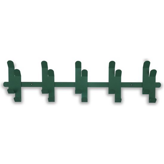 Gorillz Origami - Wandkapstok - 10 Dubbele - Kapstok Haken - Groen