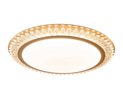LED -plafondlicht "Madison" Ø 48 cm, veel functies, gemaakt van metaal en plastic, goud, met geïntegreerde LED's, verlichting voor woonkamers of kantoor