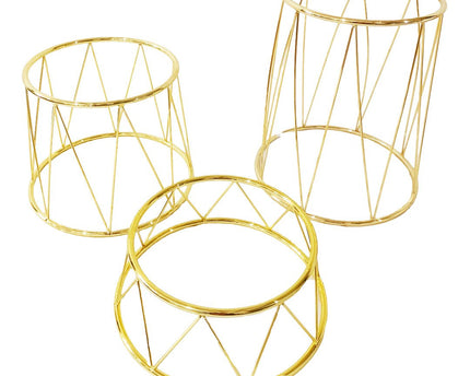 Round Golden Buffet Suppels - veel van 3