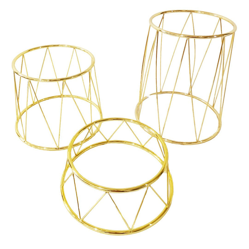 Round Golden Buffet Suppels - veel van 3