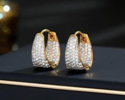 Luxe sprankelende hoepel oorbellen
