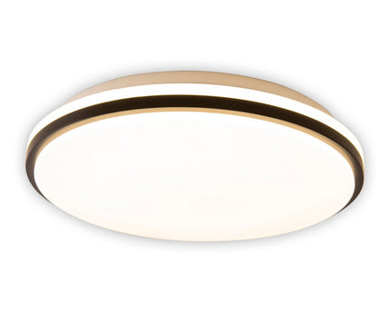 LED -plafondlamp "Irvine", metalen plafondlamp, wit, wit, met stevig ingebouwde LED's, voor eetkamer, woonkamer, hal of kantoor, Ø30,5 cm