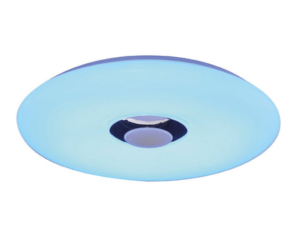 LED -plafondlicht "Nashville" Ø 40 cm, vele functies, gemaakt van metaal en plastic, wit, met geïntegreerde LED's, verlichting voor woonkamers, gang of kantoor