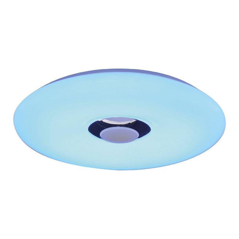 LED -plafondlicht "Nashville" Ø 40 cm, vele functies, gemaakt van metaal en plastic, wit, met geïntegreerde LED's, verlichting voor woonkamers, gang of kantoor