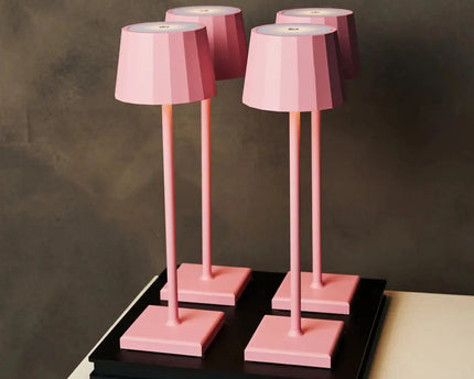 Wouter Flamingo Roze oplaadbare tafellamp-Draadloos opladen, dimbare, 120 uur batterijduur