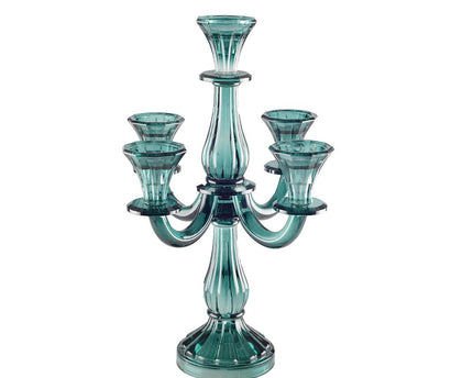 5-LICHTSE TURQUOISE KANDELAAR H35CM