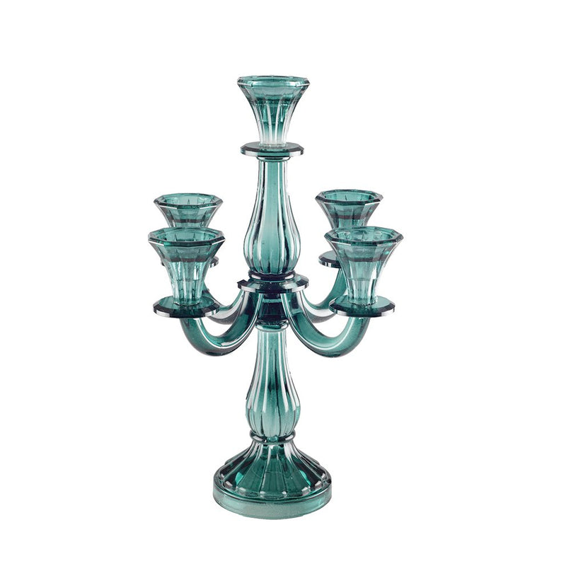 5-LICHTSE TURQUOISE KANDELAAR H35CM