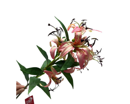 Tiger Lily Pink    | Zijden kunstbloem | Lengte 68cm 1pcs