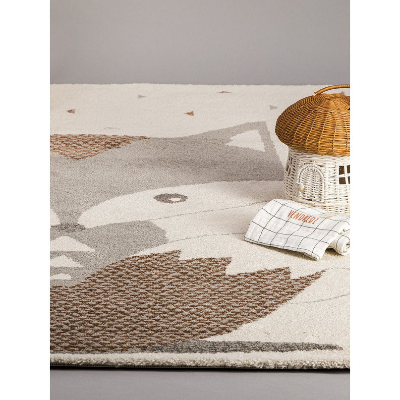 Zacht kindervloerkleed en FOX-design