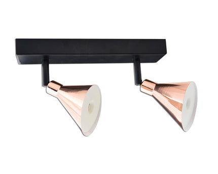 2 LED-wand u. Plafondspot "Koper"